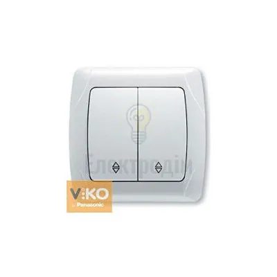Вимикач Vi-Ko CARMEN білий 2-кл. прохідний 90561017 — купити в Електродім