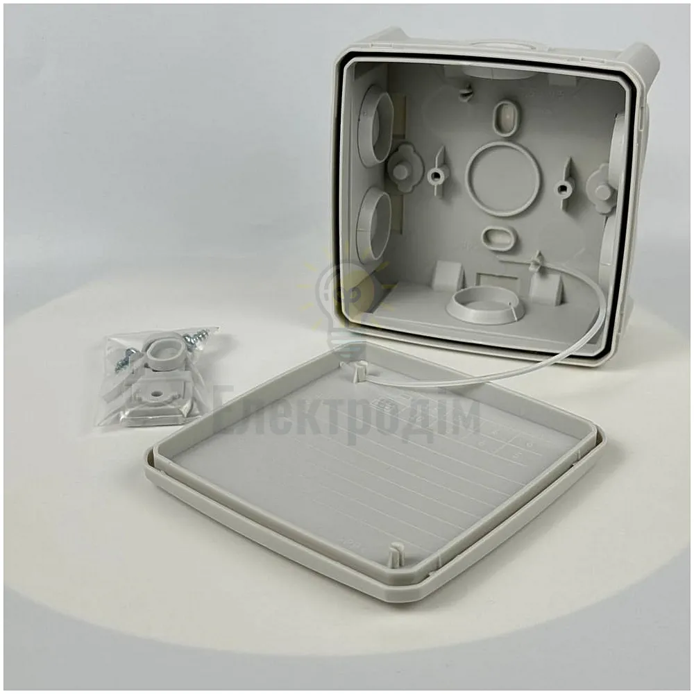 Коробка розподільча СКІМ 114х114х54 (K115) сіра В1102008  - фото 9