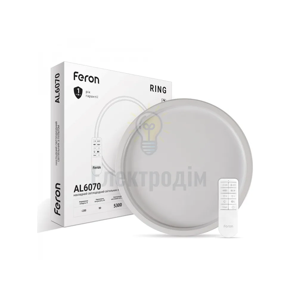 AL6070 90W круг, 5300Lm 3000K-6000K 500*37mm RING 40216 