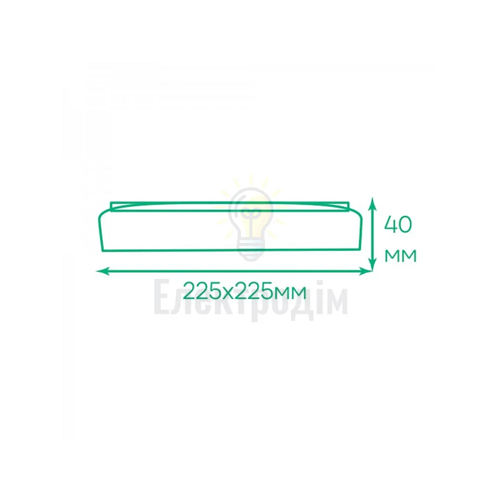 AL709ARD 32W квадрат накладний 3200Lm 5000K 225*225*40mm 80007  - фото 4