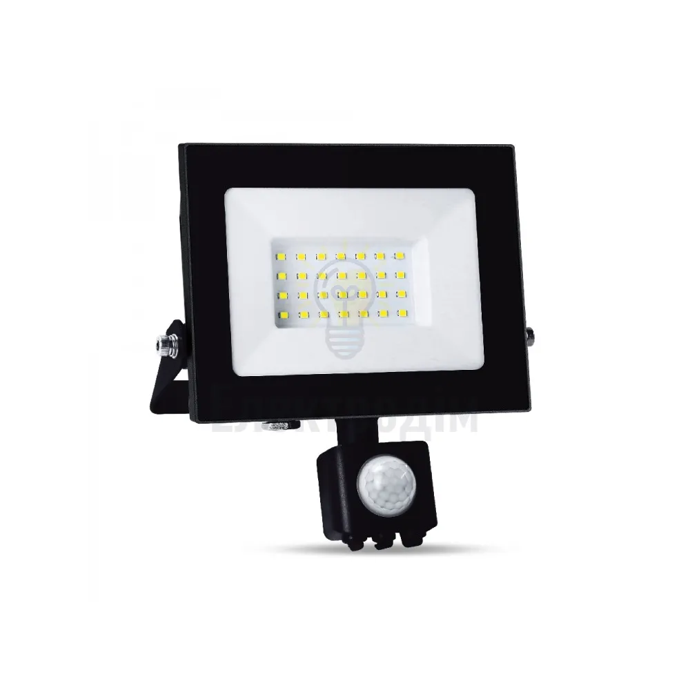 LL-2030ARD 30W з датчиком 2400Lm 6500K (167*164*79мм) чорний IP65 80023  - фото 1