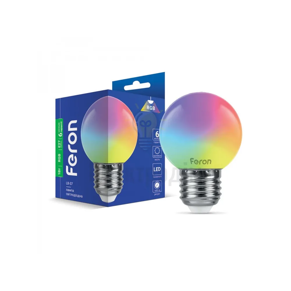 LB-37 G45 230V 1W E27 RGB матова 01848 