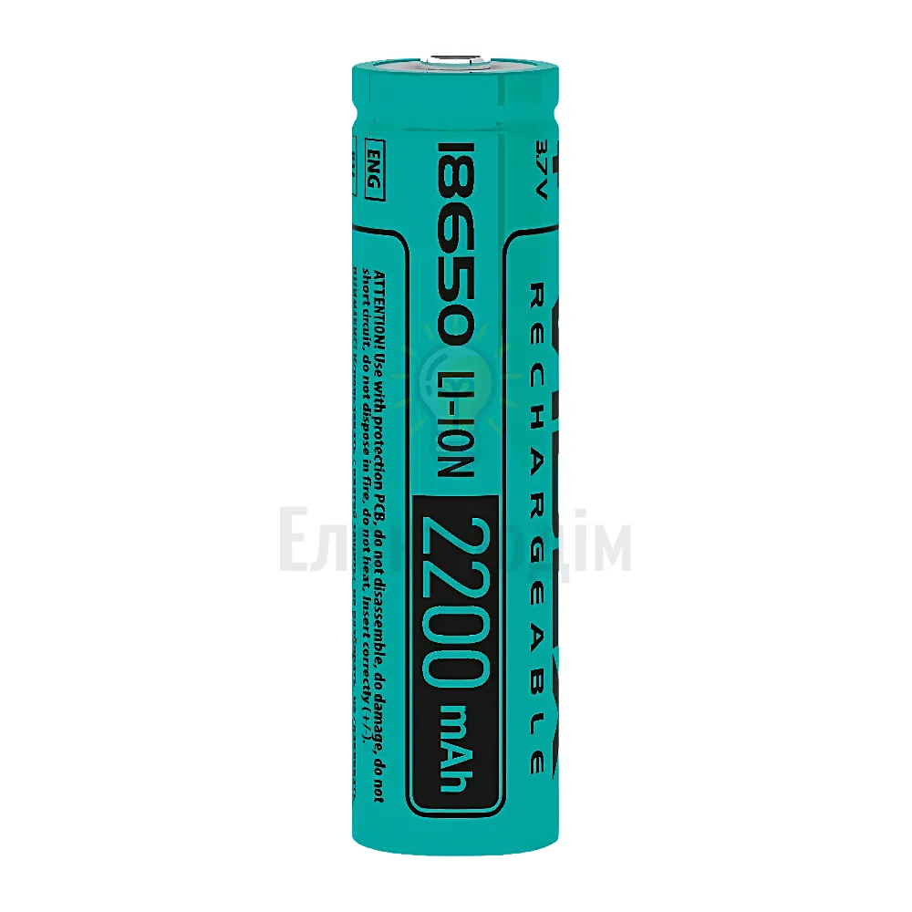 Акумулятор Videx літій-іонний 18650(без захисту) 2200mAh bulk/1шт 18650/2200/1B 