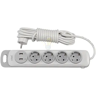 Подовжувач NOTA 4 гнезда 3М земля выключатель+2 usb 4353 — купити в Електродім