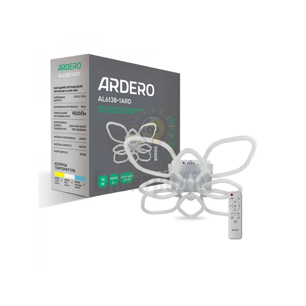 AL6138-1ARD 95W 9500Lm 3000K-6500K  610*610*125mm FELICITY 80246 