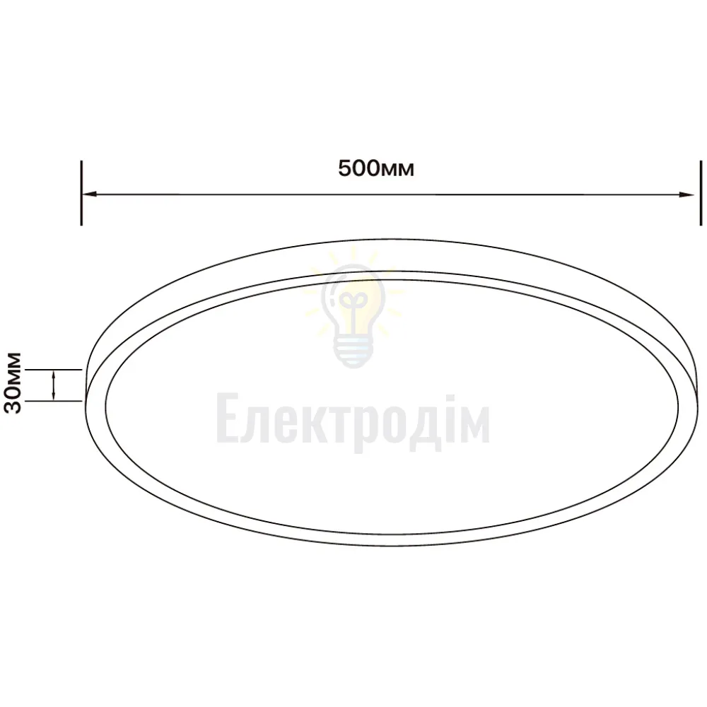 LED світильник ДББ MILLENNIUM білий Violux круг 44W 5000К ІР20 351144 