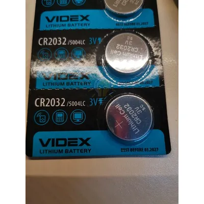 Батарейка Videx CR2032 BLISTER CARD (1 шт) CR2032 5pc — купити в Електродім