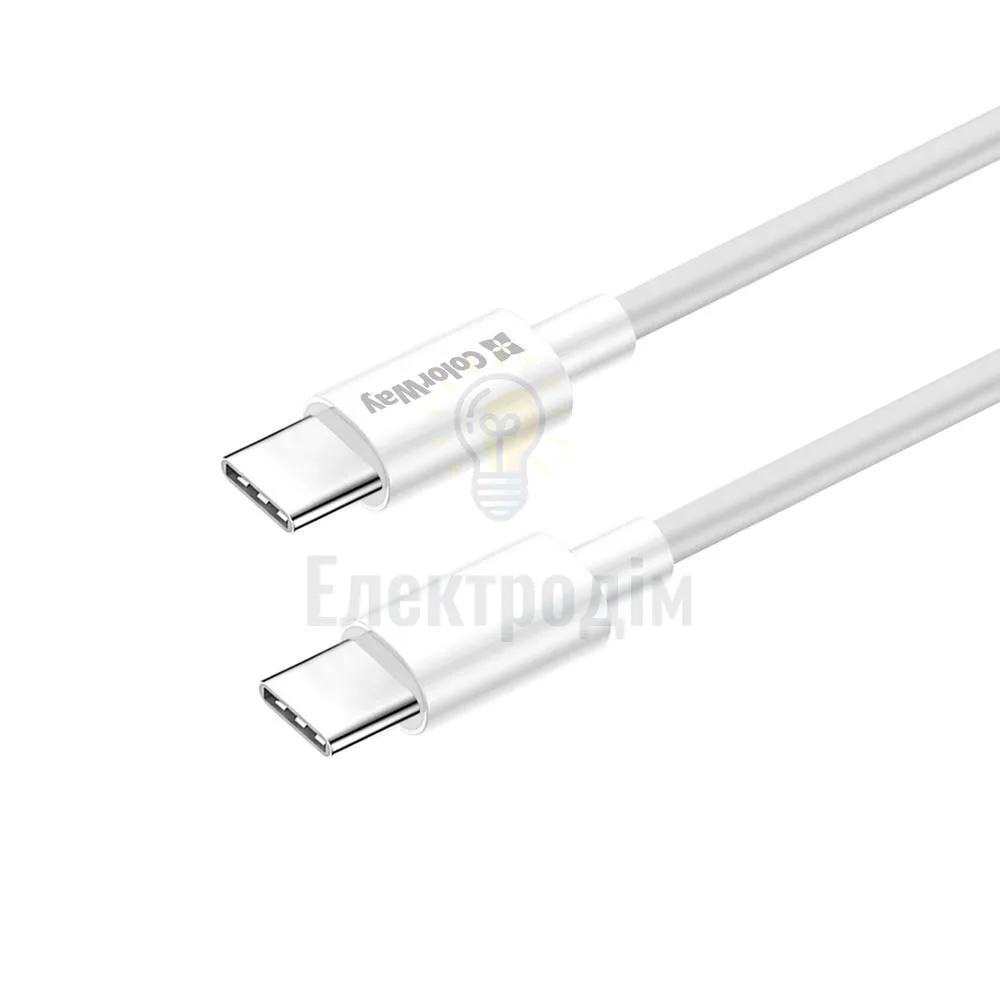 Кабель Colorway Type-C - Type-C (TPE) (PD Fast Charging 65W) 3.0А 2м білий CW-CBPDCC056-WT  - фото 7