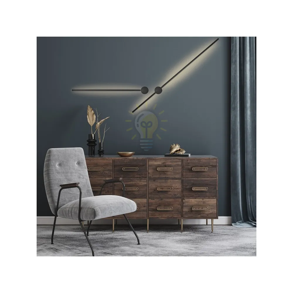 AL8120ARD 230V 10W, чорний 800LM 4000К 625*60*100mm IP20 80009  - фото 2