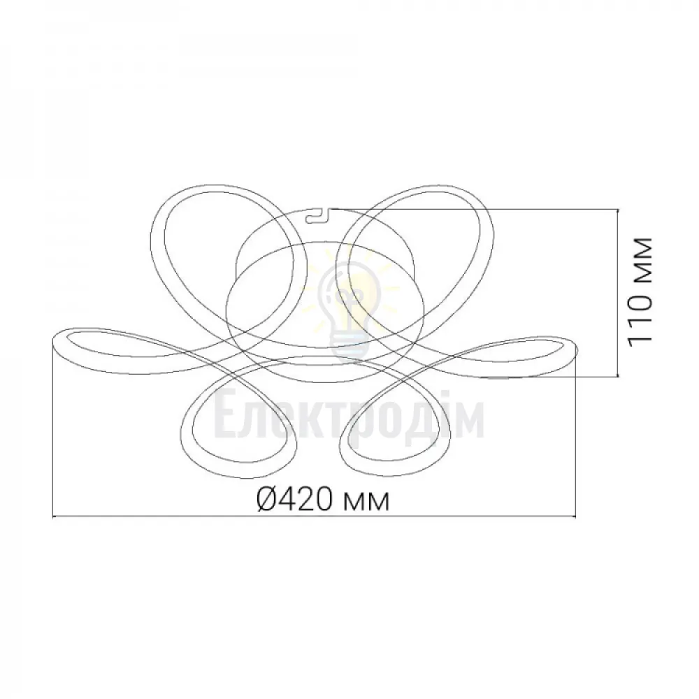 AL6520ARD 65W 4900Lm 3000K-6000K 420*110mm білий LUCE 80493  - фото 4