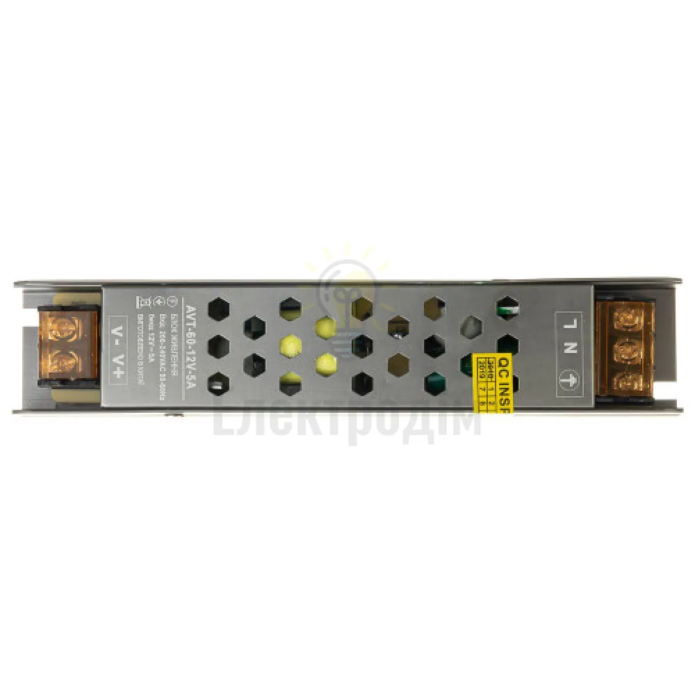 Блок  живлення 12В AVT 12V IP20 5А - 60W 1019865  - фото 4