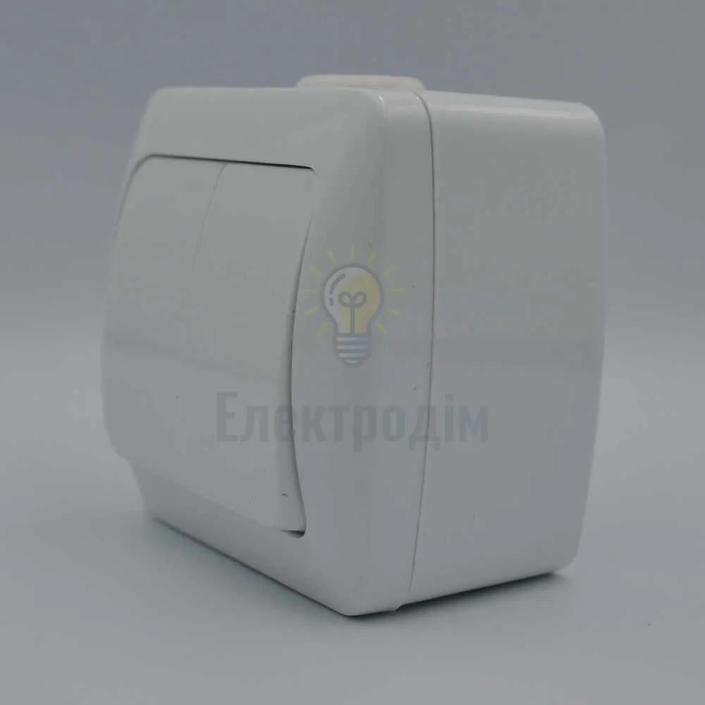 Вимикач ЕL-ВI ALSU 2-ий білий IP20 504-010200-202  - фото 3