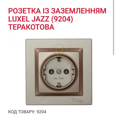 Терракот Розетка з заземленням JAZZ 9204 — купити в Електродім