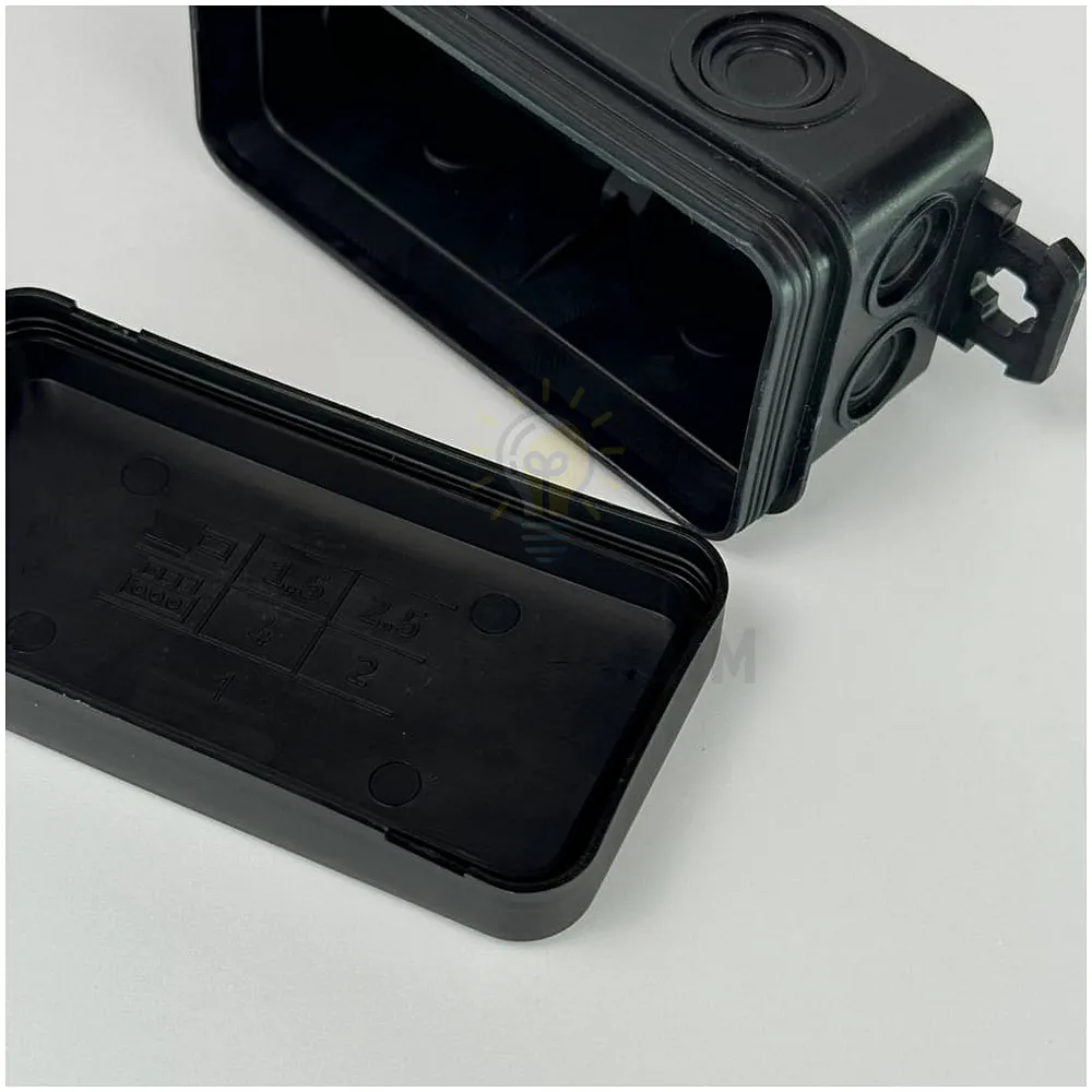 Коробка розподільча СКІМ K45B 85х43х39 чорна IP44 B1102005  - фото 8