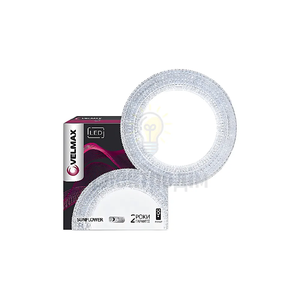 LED світильник VELMAX V-CL-SUNFLOWER, 70W, smart, 3000K-6500K, 4900Lm, пульт ДК. 23-41-14-1 