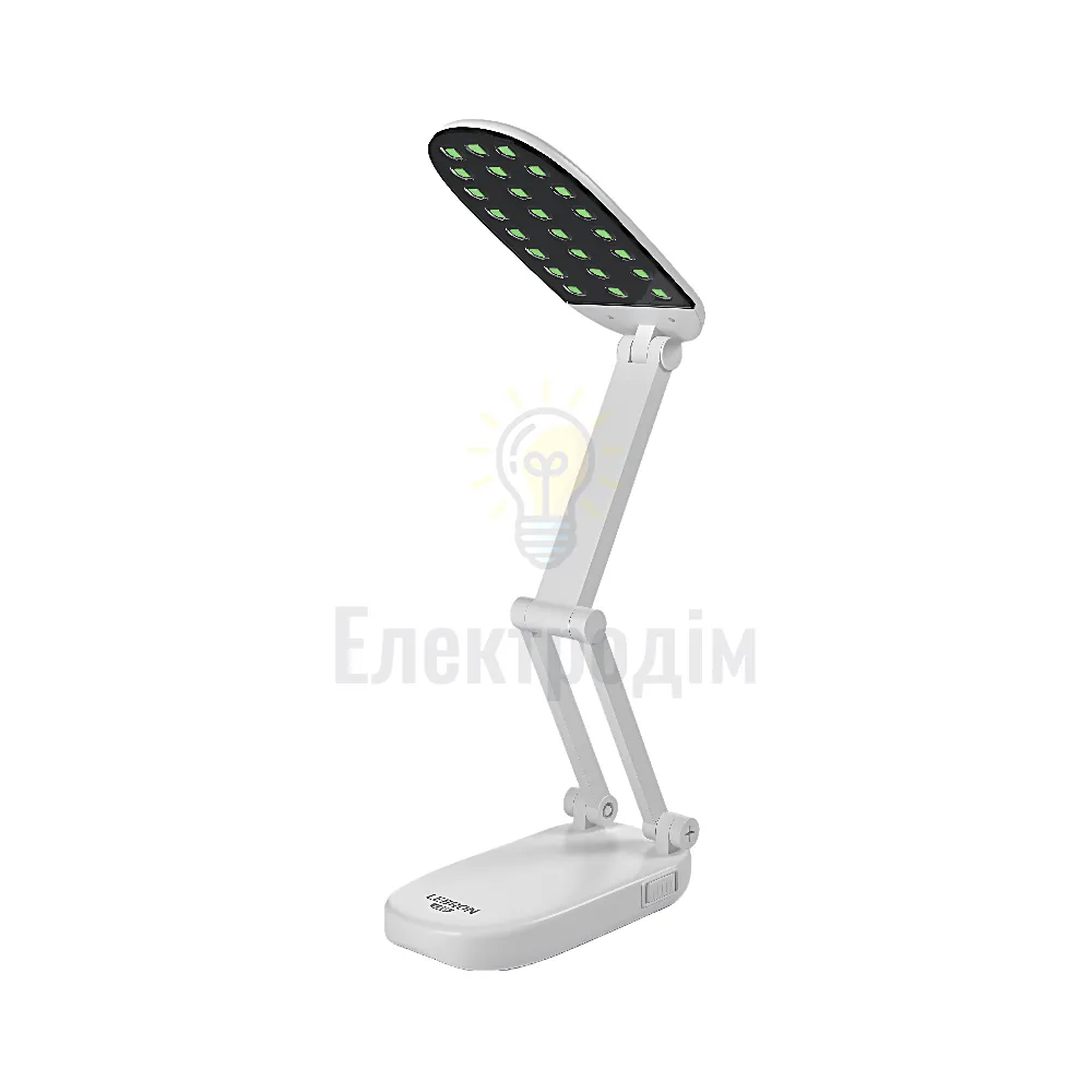 LED лампа настільна Lebron L-TL-L,6W,4100KLead-acid.біла,з блоком живлення 15-13-07 