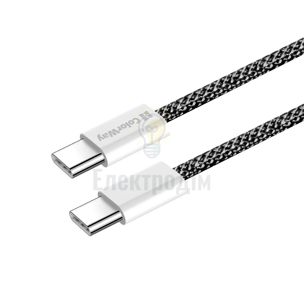 Кабель USB PD Type-C/Type-C ColorWay CW-CBPDCC061-BK 3,0A 60W 1м чорний CW-CBPDCC061-BK  - фото 12
