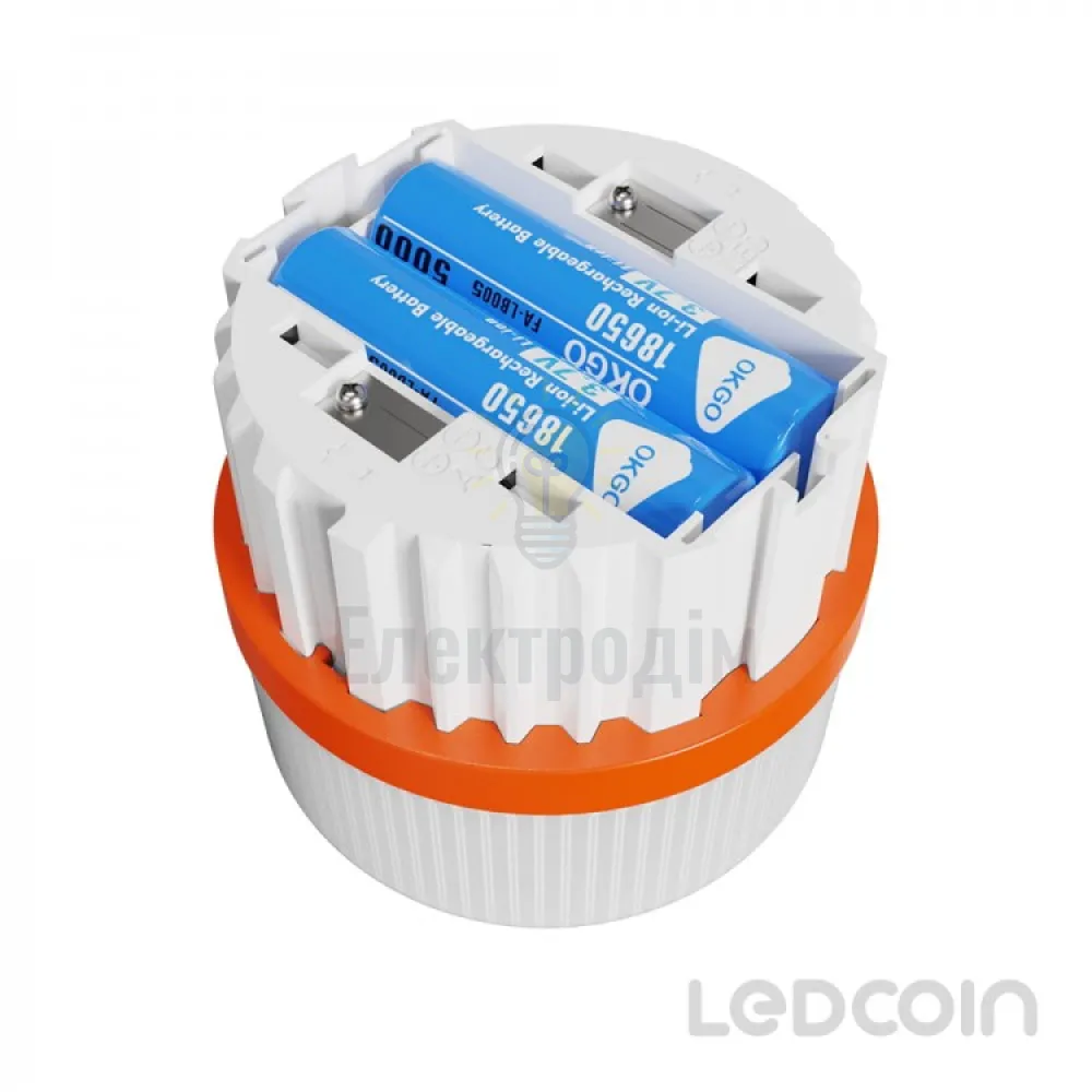 EL310 акум. світильник 7W, 90*142mm, 2*1200mAh (зм. акум. 18650), білий, LC 81172  - фото 6