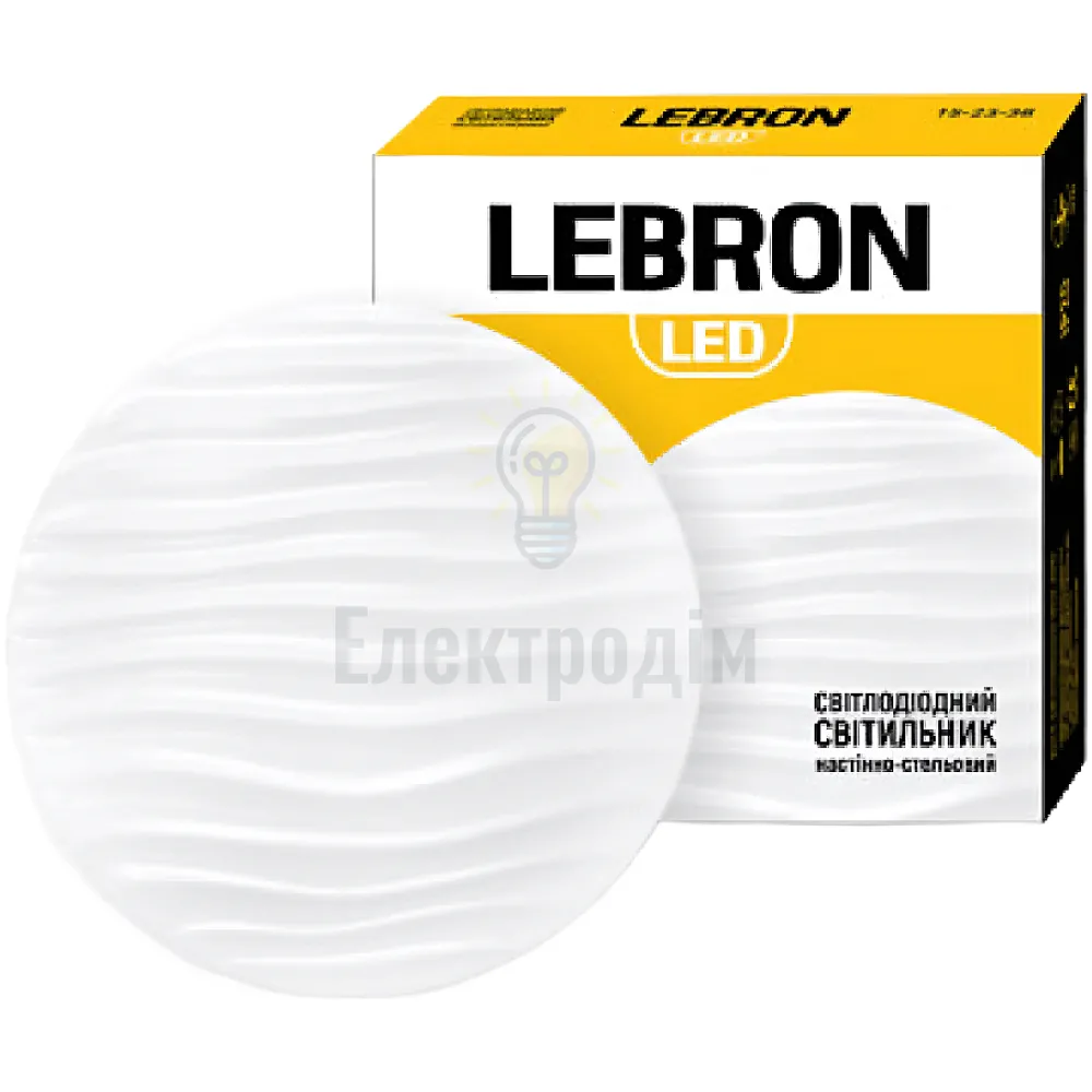 Led Світильник LED світильник LEBRON L-CL-WAVE, 15W, 4100K, 1260Lm, O260м 15-23-38-2 
