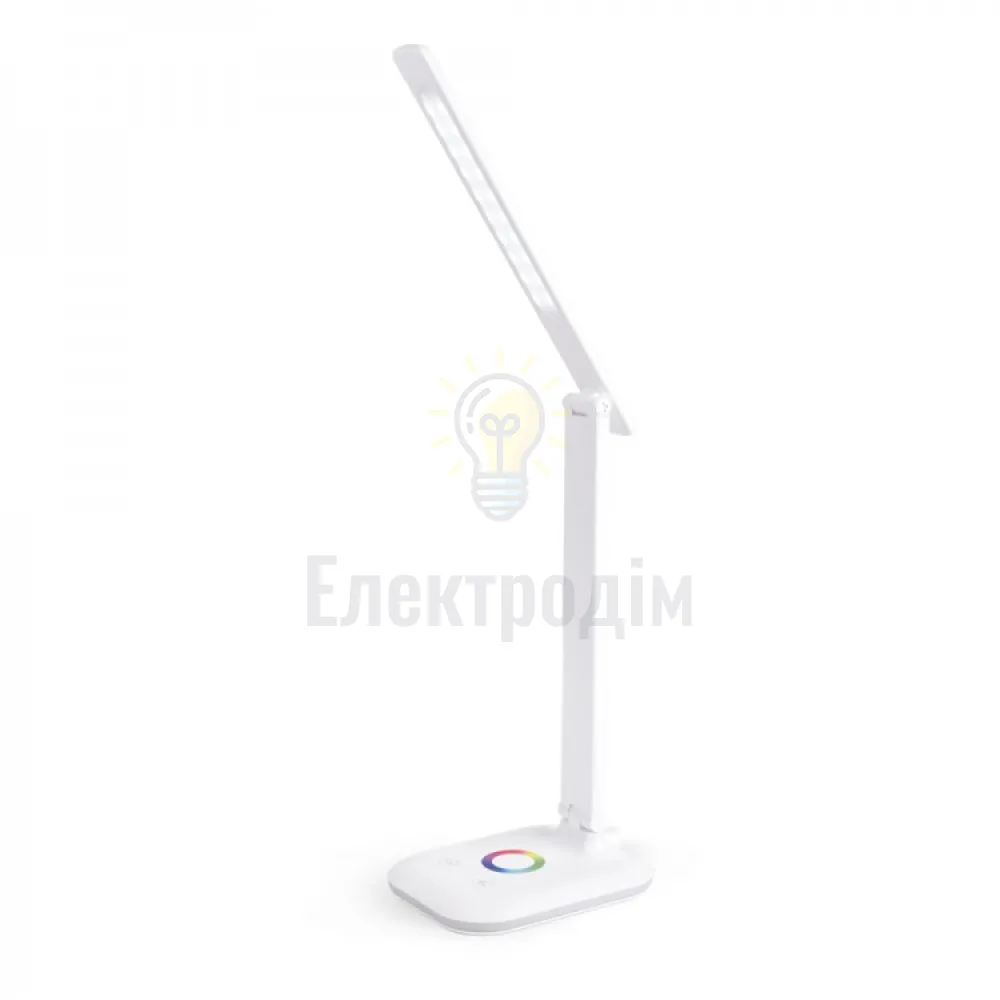 DE1729ARD настільний світильник білий 9W 2700K-4000K-6500K 450LM , димер, RGB (18*13*38cm) IP20 01958  - фото 1