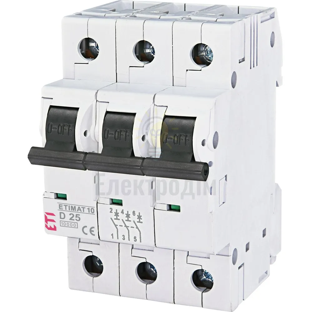 Авт. вимикач ETIMAT 10  3p D 25А (10 kA) 2155718 