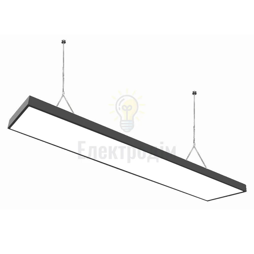 LED світильник VELMAX V-LОL-7265-Bl, 72W, 6500K, кріплення, чорний, 230V 25-13-61 