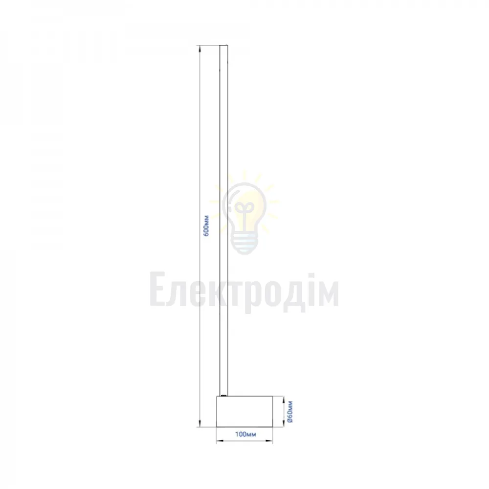 AL8120ARD 230V 10W, чорний 800LM 4000К 625*60*100mm IP20 80009  - фото 1