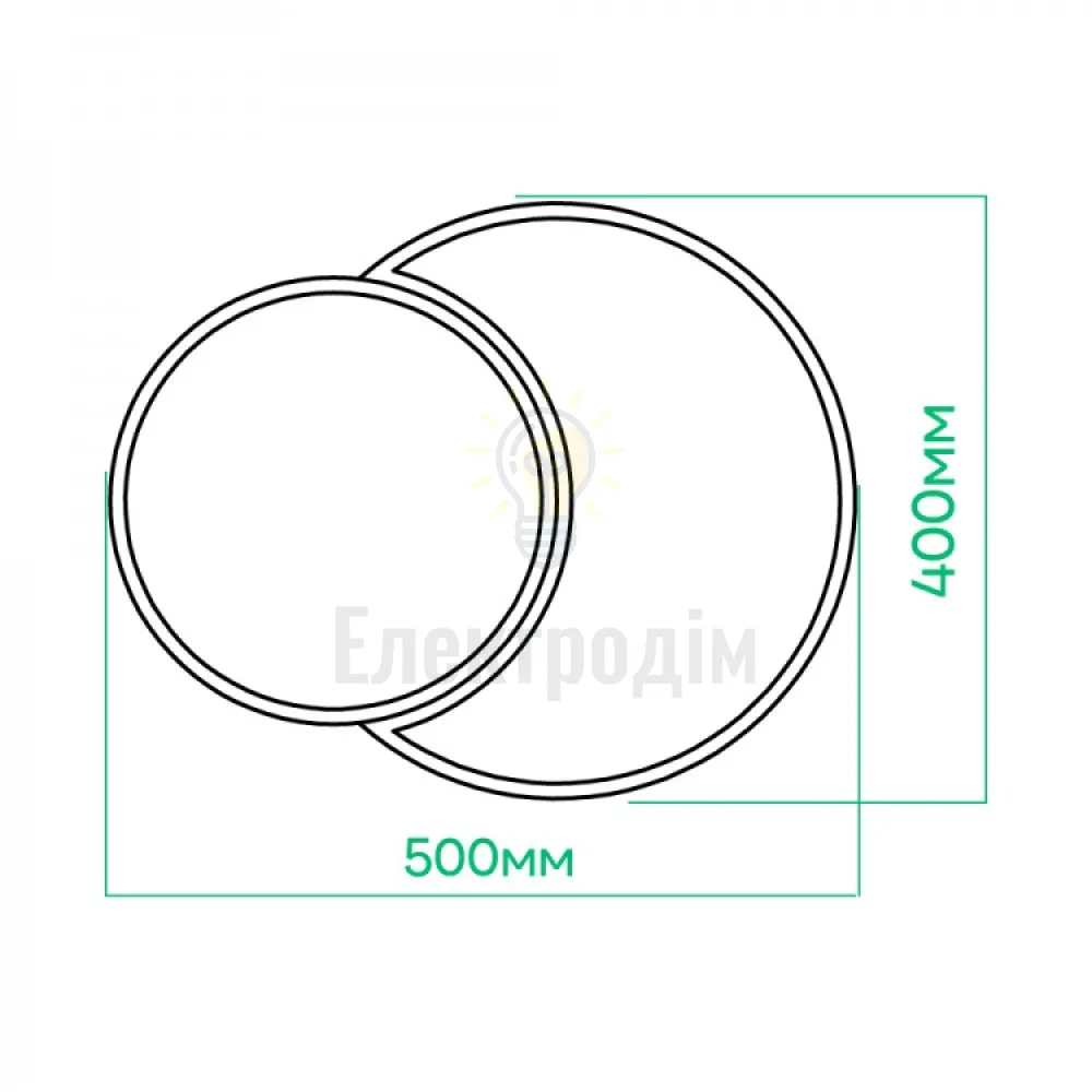 AL6430ARD 60W коло 5100Lm 3000K-6500K 500*400*80mm TOUCH R 80245  - фото 2