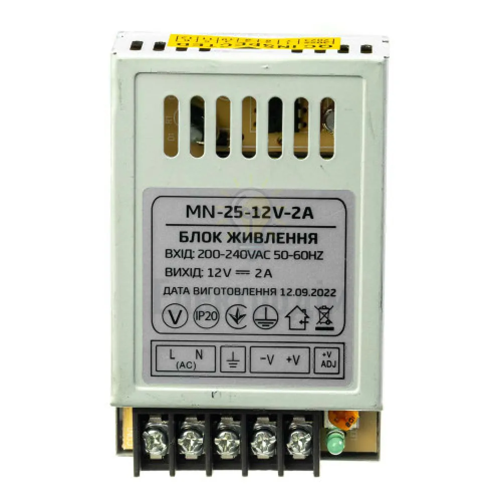 Блок  живлення 12В MN Блок живлення MN 2А - 25W 1013395  - фото 1