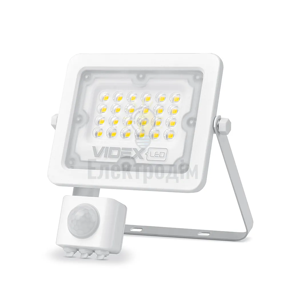 Д/р LED прожектор VIDEX F2e 20W 5000K з датчиком руху та освітленості VL-F2e205W-S  - фото 5