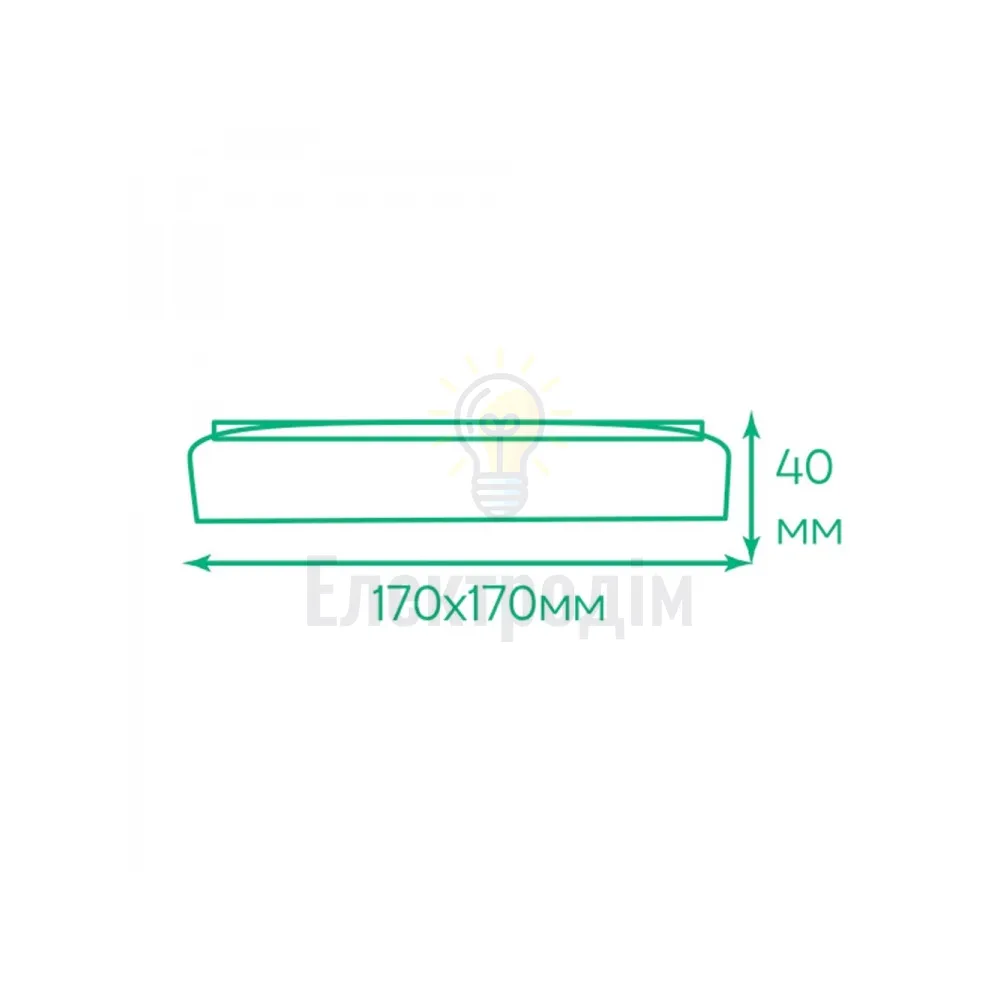 AL709ARD 24W квадрат накладний 2400Lm 5000K 170*170*40mm 80006  - фото 4