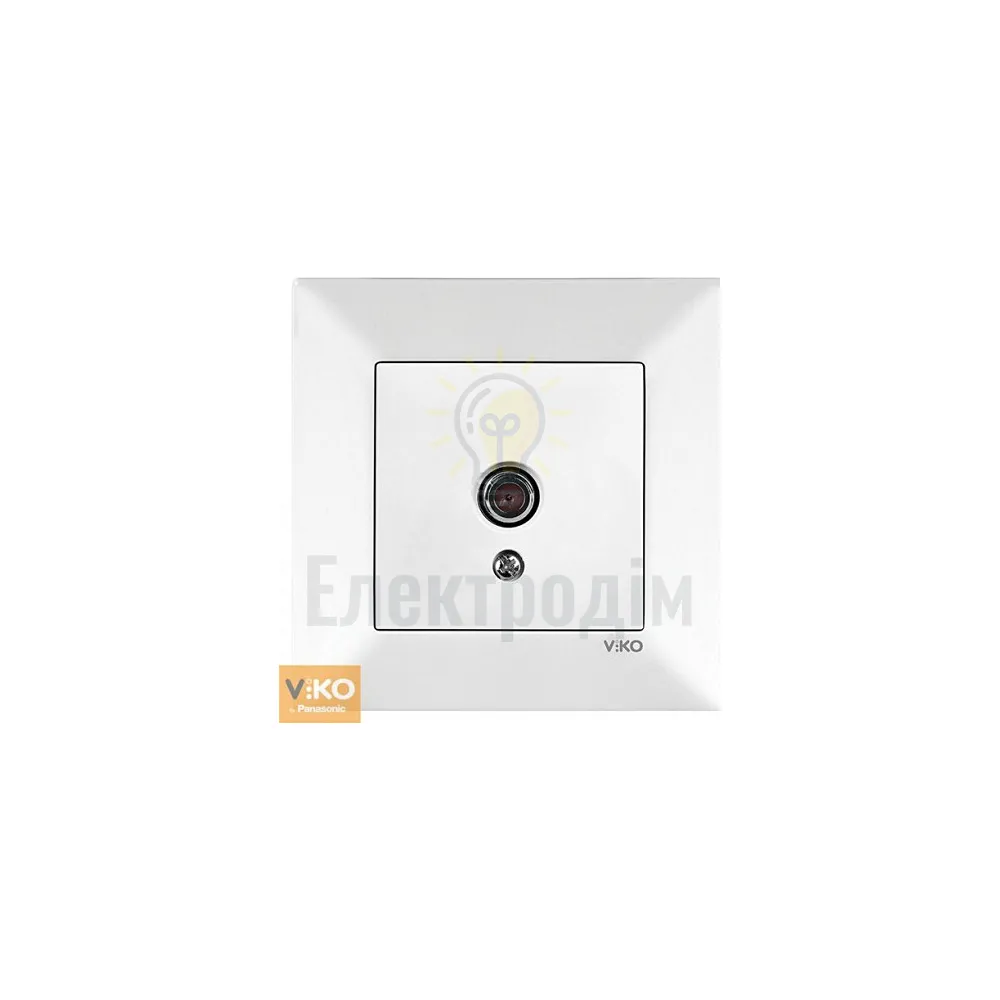 Розетка телевізійна  Viko Meridian біла 90970010-WH 