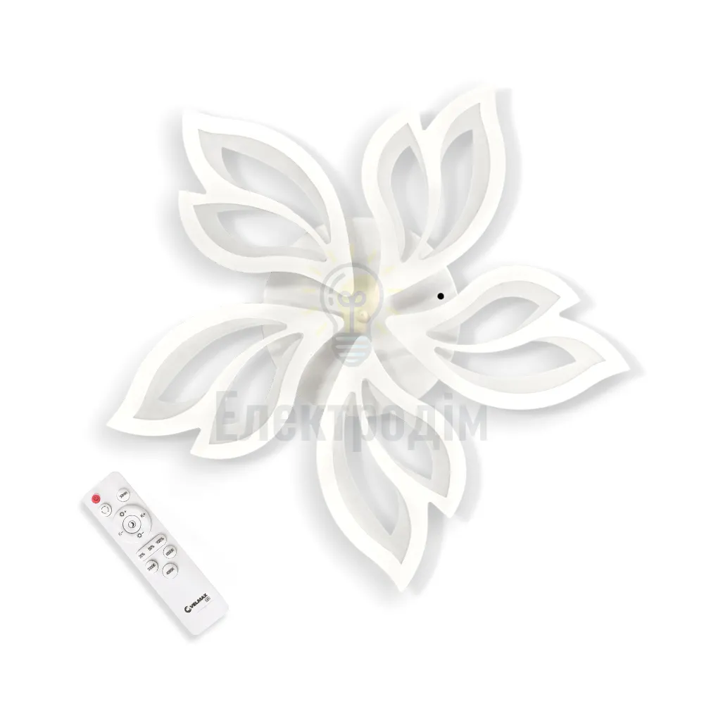 LED світильник VELMAX V-CL-MAGNOLIA-5Wh, max 69W, 3000K-6500K, пульт, блок живлення, білий, 230V 23-43-21  - фото 1
