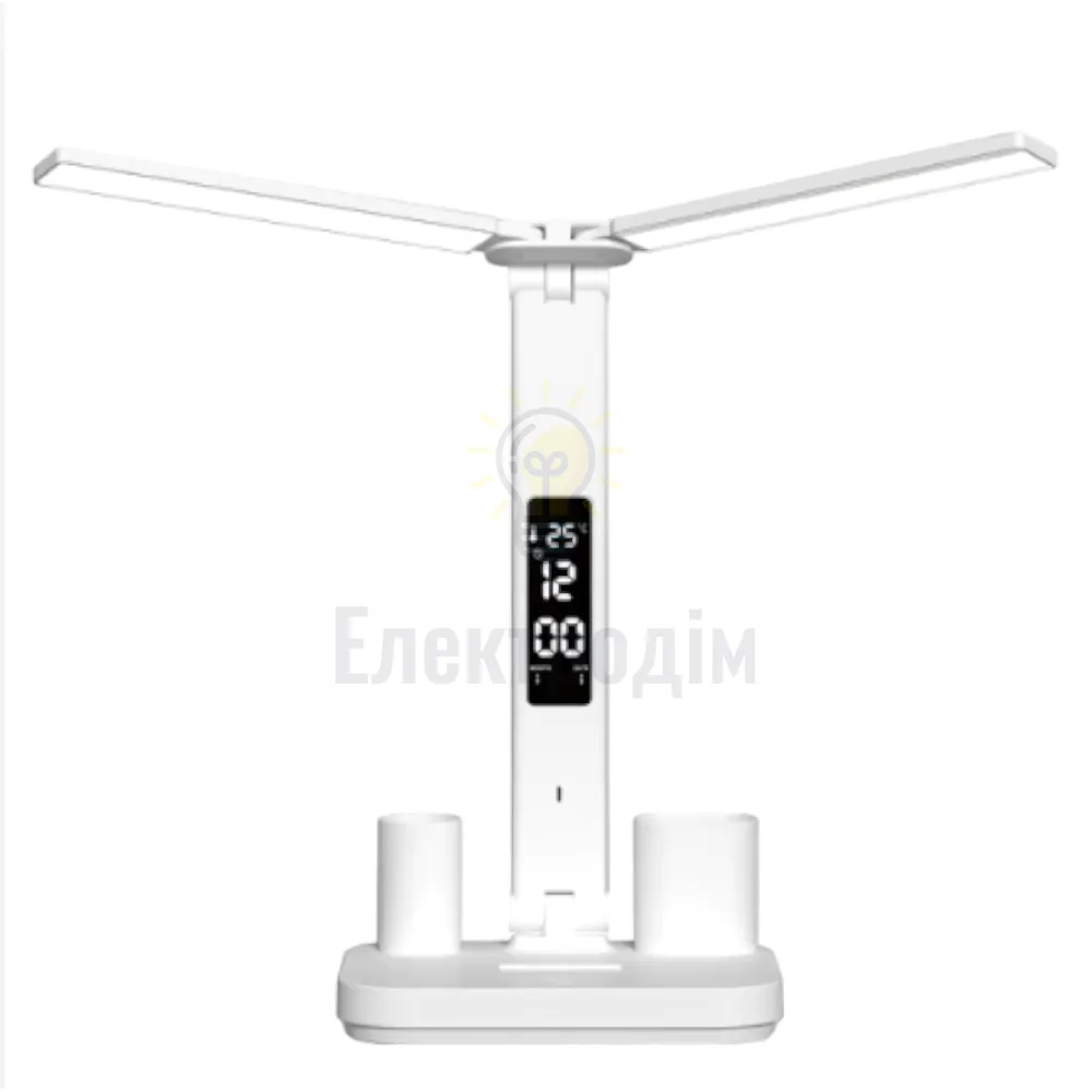 LED-світильник настільний 6W (білий) акумулятор, USB, лед екран, органайзер TL-16W  - фото 2
