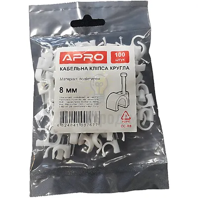 Скоба кругла 8мм АPRO 24002 — купити в Електродім