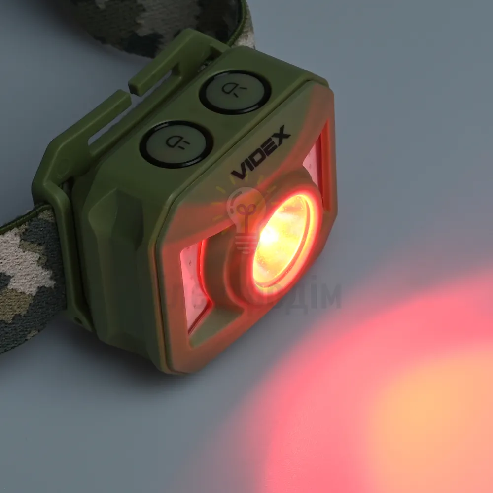 Налобний світлодіодний ліхтарик VIDEX 120Lm RED VLF-H085R-TAC  - фото 7