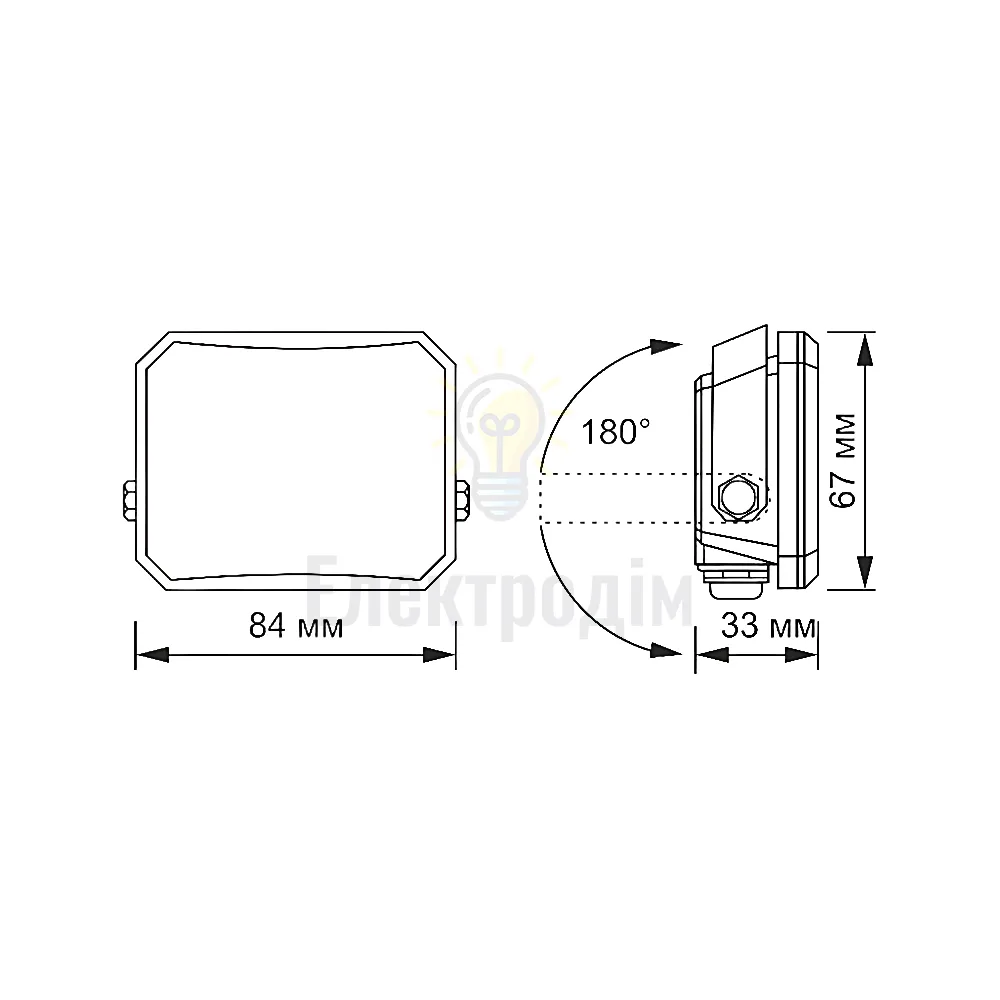 LED прожектор VIDEX F3 10W 5000K 220V Black VLE-F3-0105B  - фото 4