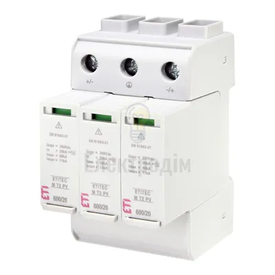 Обмежувач перенапруги ETITEC M T2 PV 600/20 Y (для PV систем) 2440735 — купити в Електродім