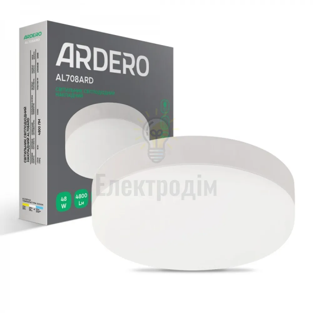 AL708ARD 48W коло накладний 4800Lm 5000K 300*40mm 80004 