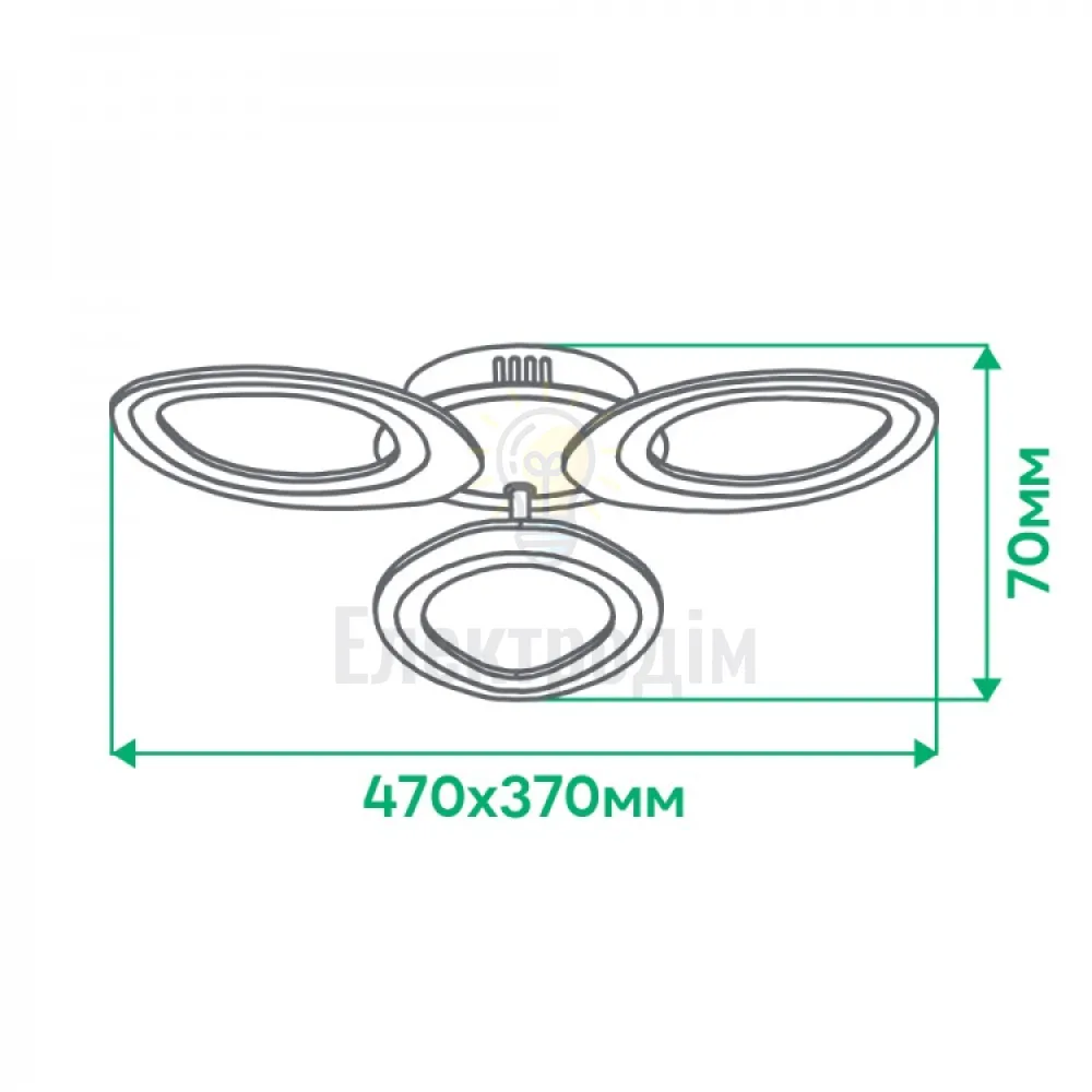 AL6153ARD 38W 3230Lm  5000K  470*370*70mm SOFI 80083  - фото 3