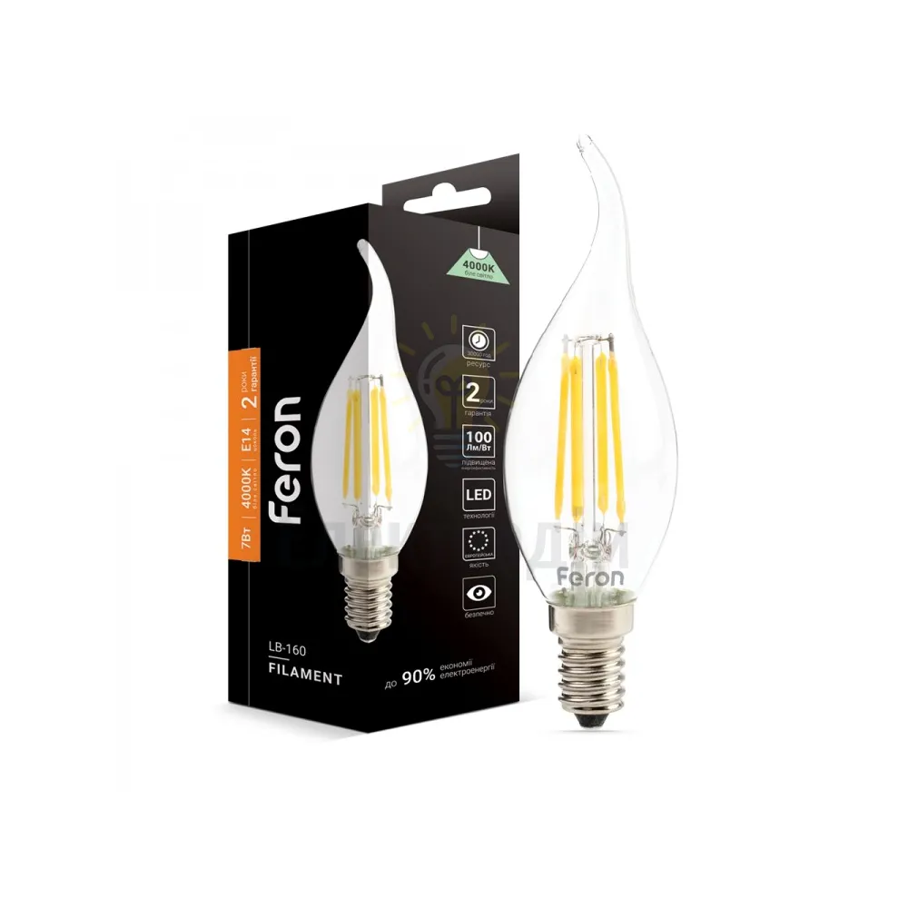 Світлодіодна лампа Filament LB-160 CF37 230V 7W 700Lm  E14 4000K 40085 