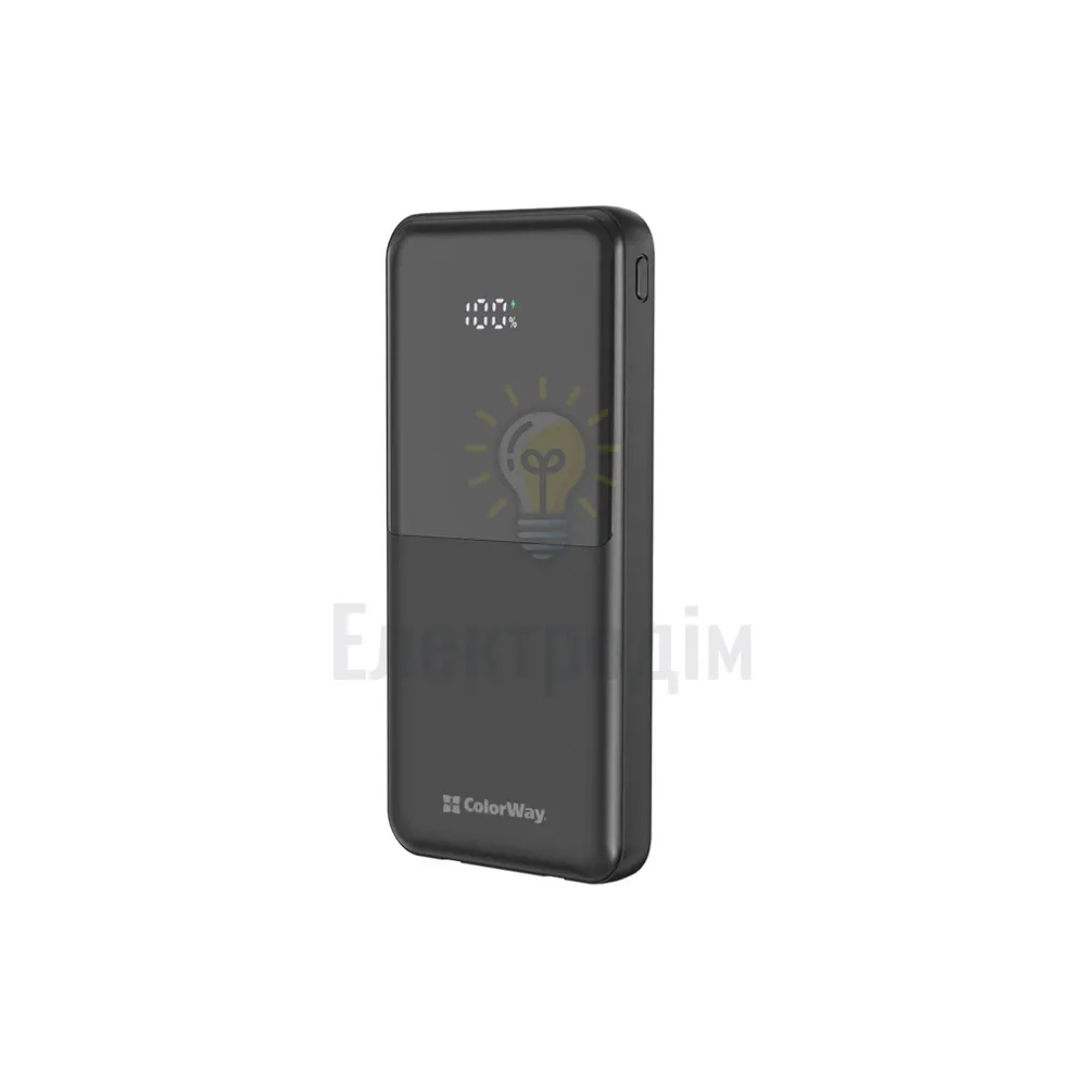 Павербанк 10000 mAh ColorWay DigiPower CW-PB100LP01BK 22,5W QC+PD чорний CW-PB100LP01BK 