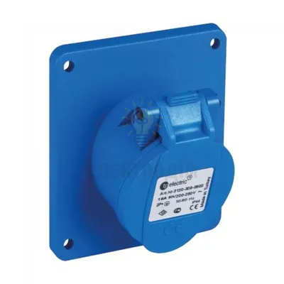 Розетка (гніздо) стаціонарне Розетка промислова, кутова, 3x16A, IP44, TP electric (3120-309-0900) 60-40-80 — купити в Електродім