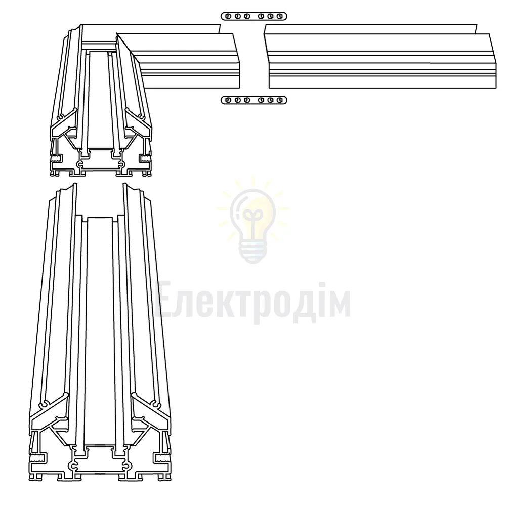 Зєднувач Violux DTС-L кутовий чорний 320129  - фото 4