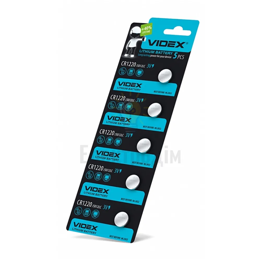 Батарейка Videx CR1220 5pcs BLISTER CARD CR1220 5pc 