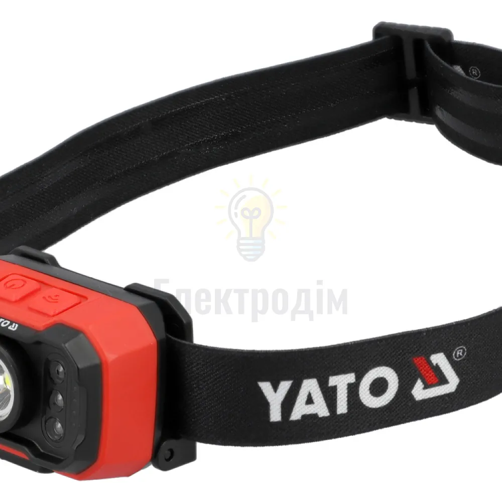 Акумуляторний ліхтар налобний з датчиком руху YATO YT-085942 