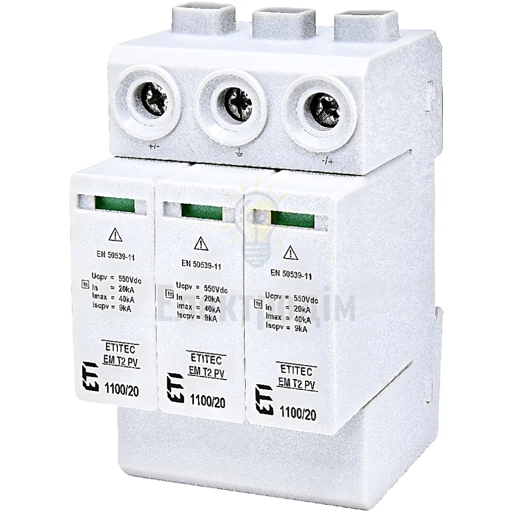 Обмежувач перенапруги ETITEC EM T2 PV 1100/20 Y (для PV систем) 2440623  - фото 1