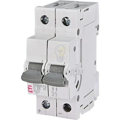 Авт. вимикач ETIMAT P10 DC 2p C 25A (10kA) 1903232 — купити в Електродім