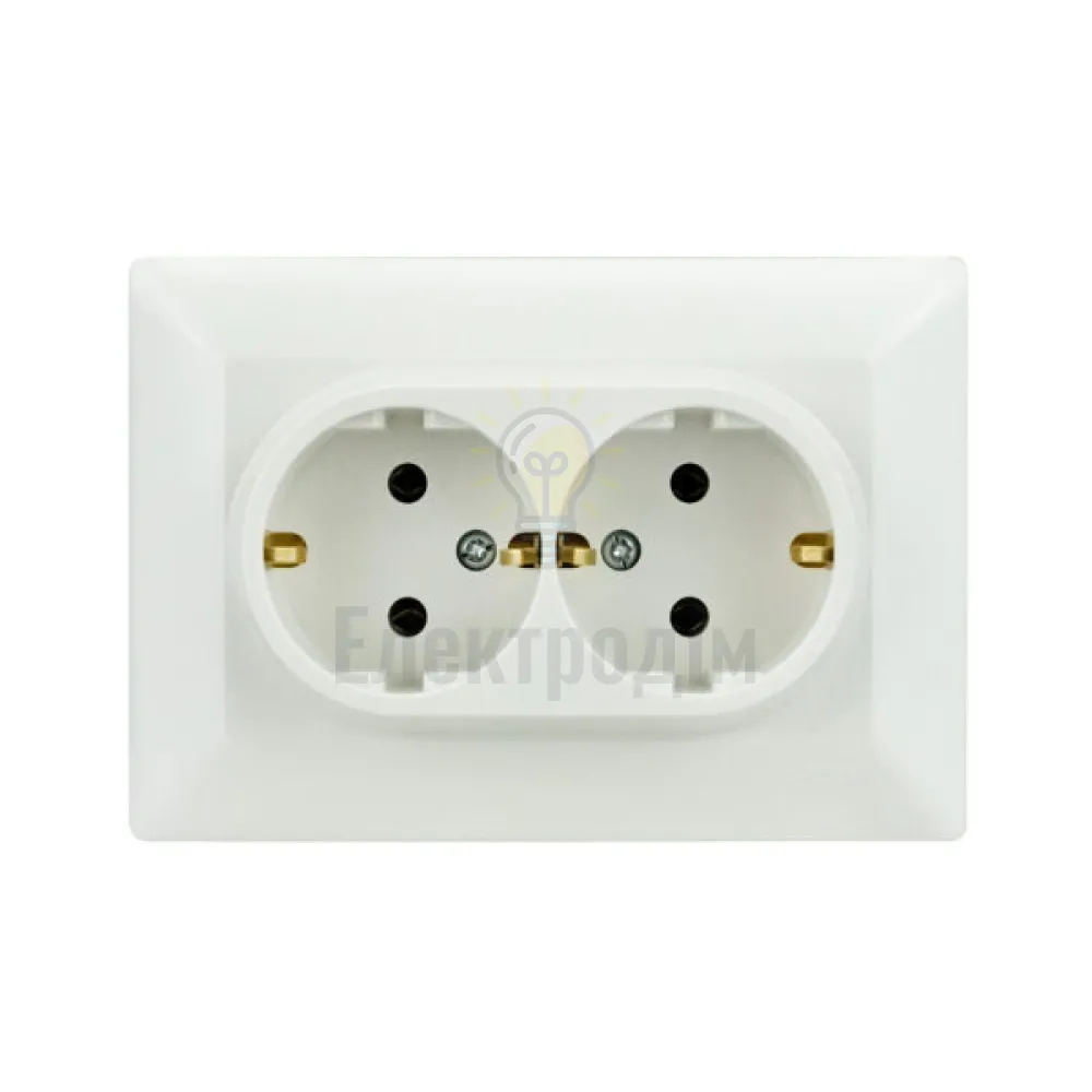 Розетка ODAK біла 2-а. з/з 210-010103-245 
