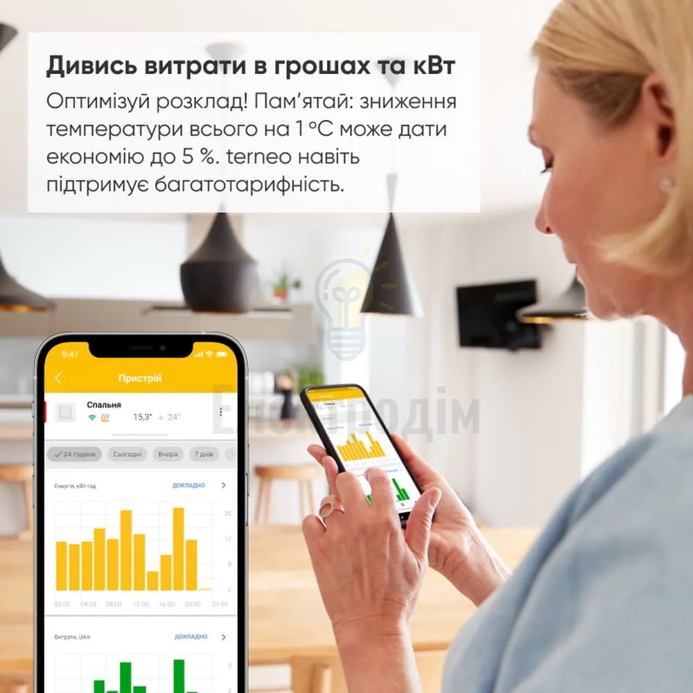 Терморегулятор TERNEO BX (wi-fi) білий 98788  - фото 3